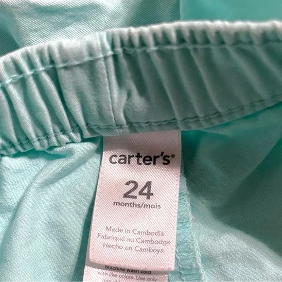 👚2/$10👗3/$12 Carter’s Pastel Rainbow Stripe Tank Top 2T & Ruffle Shorts 24M - Picture 4 of 7